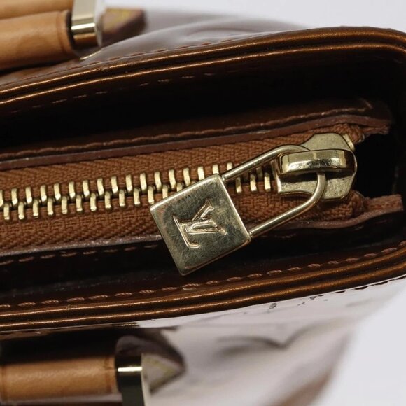 LOUIS VUITTON Monogram Vernis Houston Hand Bag Bronze - Picture 9 of 14